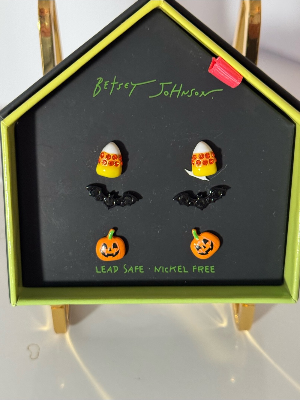Betsey Johnson Halloween Earring. Set of 3 earring sets. NIB